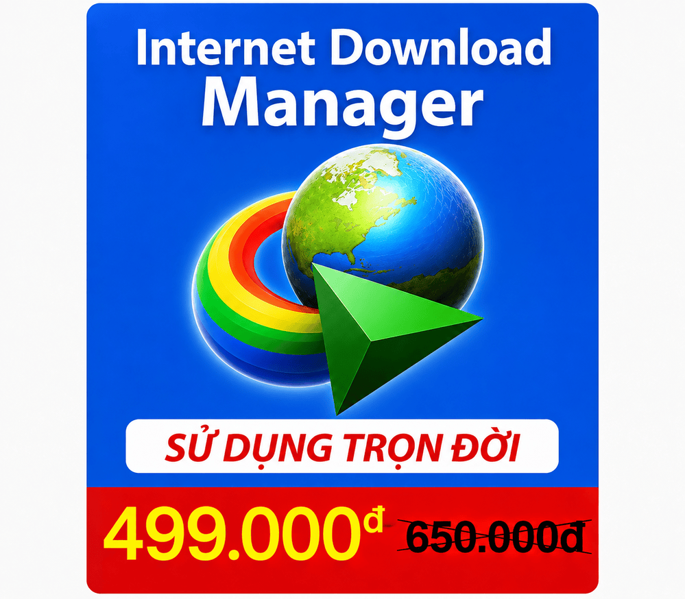 Internet Download Manager (IDM) - Trọn đời