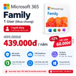 Microsoft 365 Family 1 User (Mua chung)