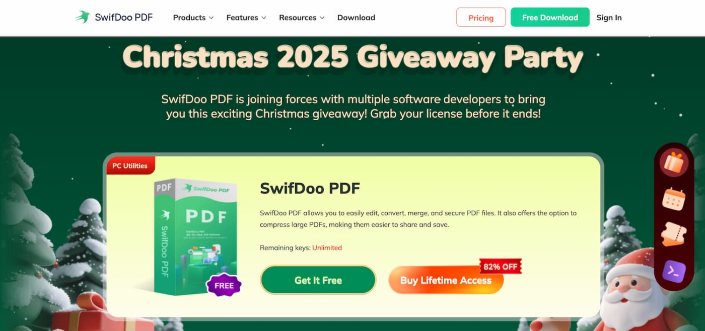 SwifDoo PDF Christmas 2025 Giveaway Party