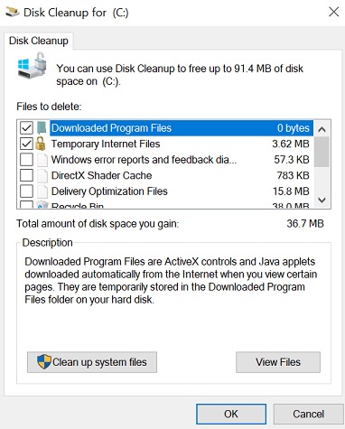 disk cleanup dọn rác windows
