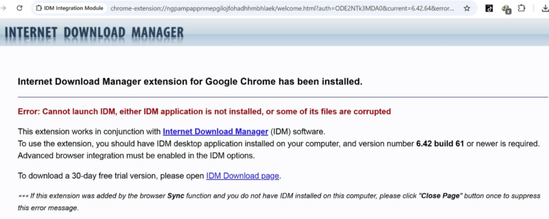 Lỗi Cannot launch IDM trên Chrome – Cách sửa Internet Download Manager nhanh